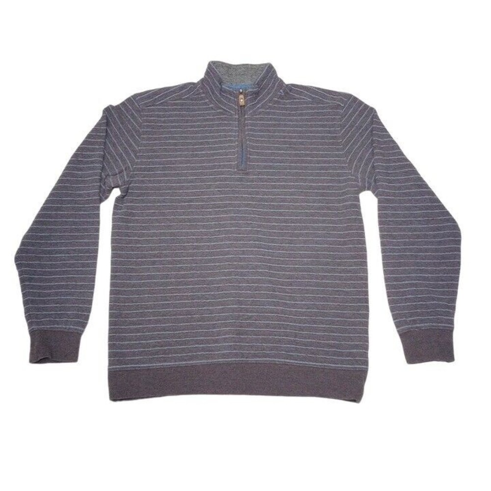 Orvis Men's Medium Pullover 1/4 Zip Striped Long Sleeve Multicolor
